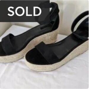 🛑SOLD🛑 Black Forever 21 espadrille wedge 6.5 nwt black